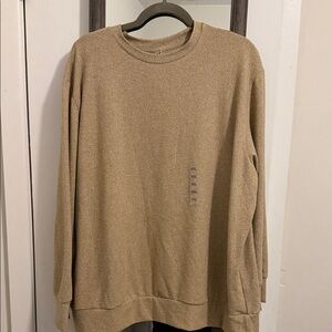 Uniqlo Beige Crewneck Long Sleeve Sweater